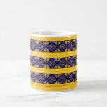 tasse de rayure de motif de m Artisanware