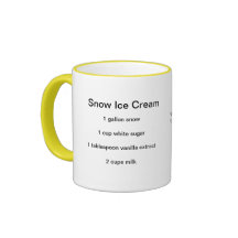 Tasse de recette de crème glacée de neige