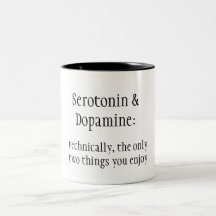 Tasse de sérotonine et de dopamine