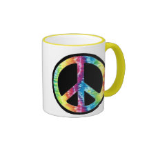 Tasse de signe de paix de colorant de cravate