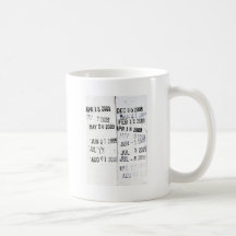 Tasse de tampon-date de bibliothèque