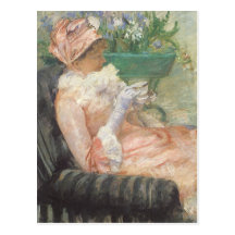 Tasse de thé par Mary Cassatt, impressionisme vint Cartes Postales