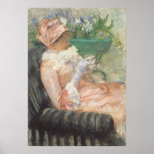 Tasse de thé par Mary Cassatt, impressionisme vint Posters