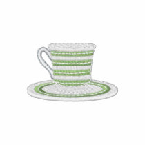 Tasse de thé rayée polos brodés