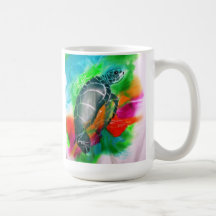 tasse de tortue de mer, Maui, Hawaï, île, tropical