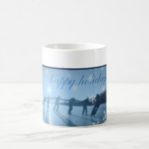 Tasse de vacances de patineurs de glace