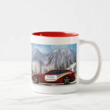 Tasse de voiture de course