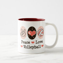Tasse de volleyball d'amour de paix