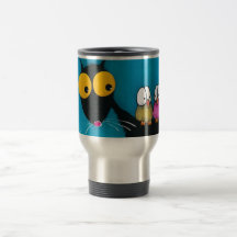 Tasse de voyage de chat de Stressie