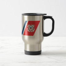 Tasse de voyage de drapeau de la garde côtière