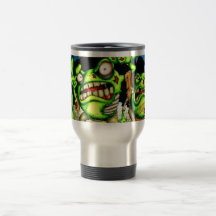 Tasse de voyage de grenouilles de zombi