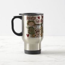 Tasse de voyage de Noël de sucreries de vacances
