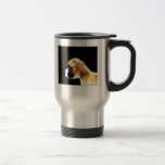 Tasse de voyage de profil de chiot de boxeur