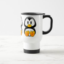 tasse de voyage de tux de pingouin de bébé
