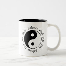 Tasse de Yin Yang d'équilibre