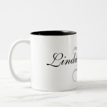 Tasse décorée d'un monogramme faite sur commande d