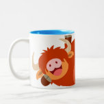 Tasse des montagnes de vache à bande dessinée pare tasses