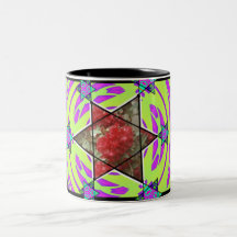 Tasse d'étoile de David de fleur