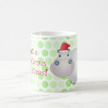 Tasse d'hippopotame de Noël
