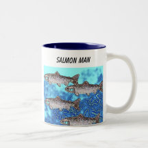 Tasse d'homme de Poisson-Saumon