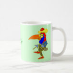 Tasse drôle de monogramme de golf d'oiseau fâché o