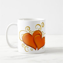 Tasse en filigrane de Valentine de coeurs
