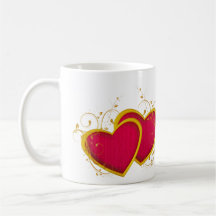 Tasse en filigrane de Valentine de coeurs