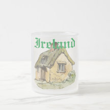 Tasse en verre givré de l'Irlande