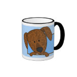 Tasse encadrée de chien de Plott de bande dessinée