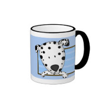 Tasse encadrée de Dalmate de bande dessinée