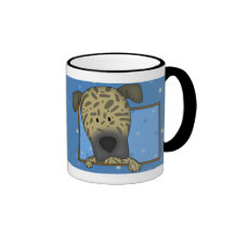 Tasse encadrée de great dane de bande dessinée