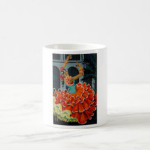 Tasse espagnole de danseur de flamenco