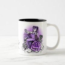 Tasse féerique rose de violette d'affinité
