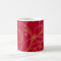 Tasse florale de lueur rouge