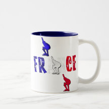 Tasse française de patinage de glace de patineurs