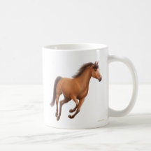 Tasse galopante de hongre de baie