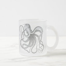 Tasse givrée par poulpe nautique de steampunk