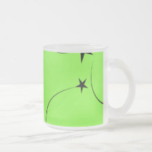 Tasse givrée par spirale verte au néon