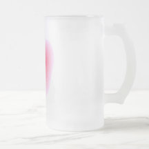 Tasse "givrée" rose de coeur