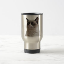 Tasse grincheuse de voyage de chat