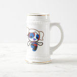 Tasse heureuse de fille d'ordures