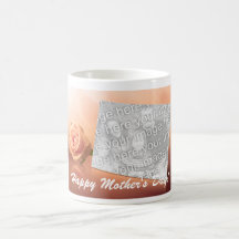 Tasse heureuse de photo du jour de mère