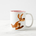 Tasse idiote de kangourou de bande dessinée mignon tasses