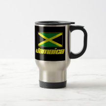 Tasse jamaïcaine de voyage de noir de drapeau