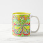 Tasse jaune de papillons