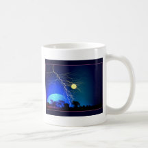 Tasse, lune bleue