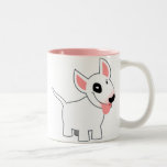 Tasse mignonne de bull-terrier de bande dessinée tasses