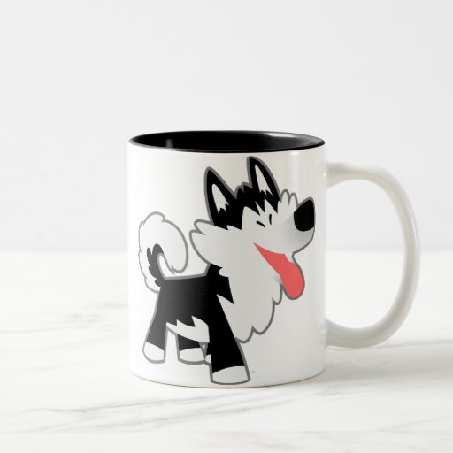 Tasse mignonne de chien de traîneau sibérien de ba