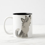 Tasse mignonne de loup de bande dessinée d'hurleme tasses