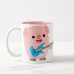 Tasse mignonne de porc de bande dessinée de Rockin tasses